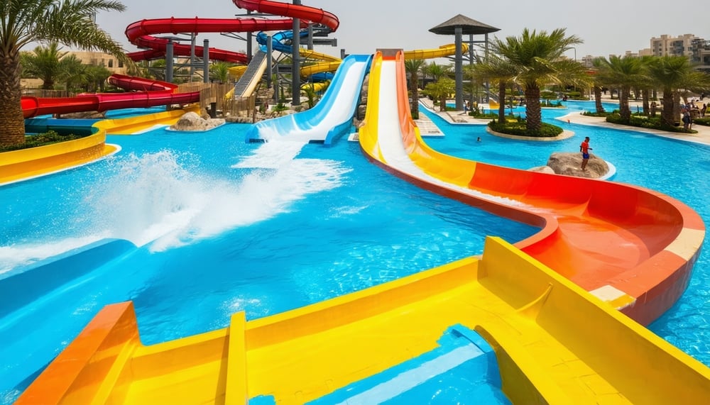 Exciting water slides and pools at Water Park Dubai Exciting water slides and pools at Water Park Dubai
